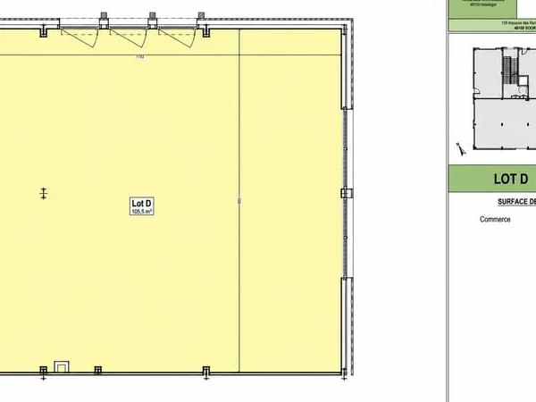 Local commercial 1 pièce 106 m²