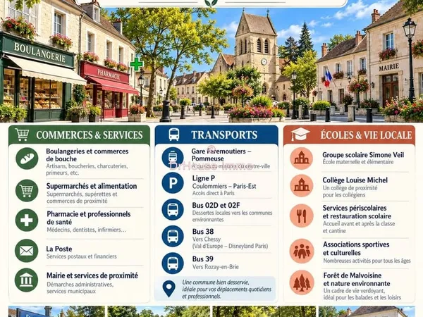 Faremoutiers - Maison familiale de 220 m² avec 7 chambres, jardin et grand garage
