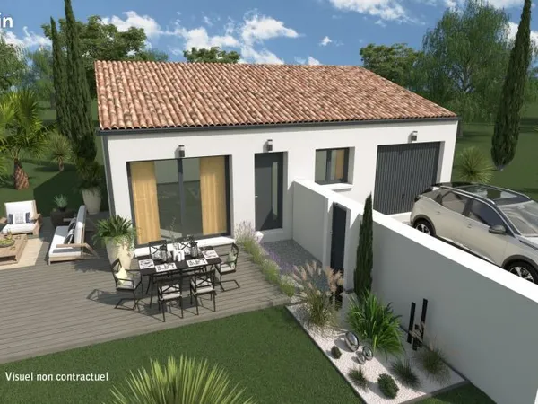 Maison neuve 81 m² à Portel-des-Corbières (11490) - Terrain 300 m², 3 chambres et garage