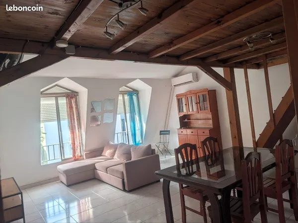 Grand Studio meublé de 45 m² + Mezzanine de 10 m² | Parking sécurisé