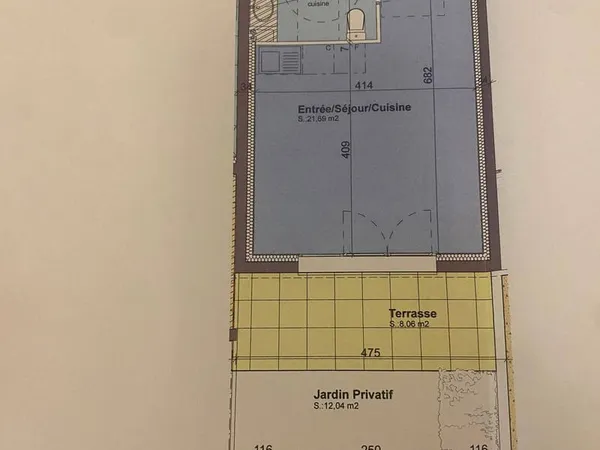 Studio 1 pièce 28 m²