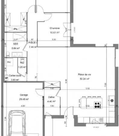Terrain 443 m²