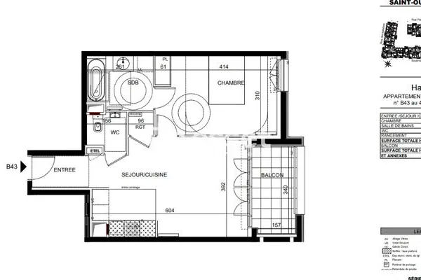 Appartement 2 pièces 48 m²