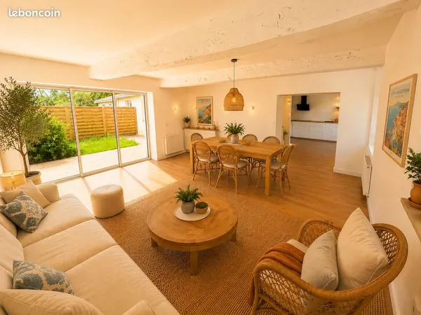🏡 Maison plain pied entièrement rénové 99m2 - double jardin