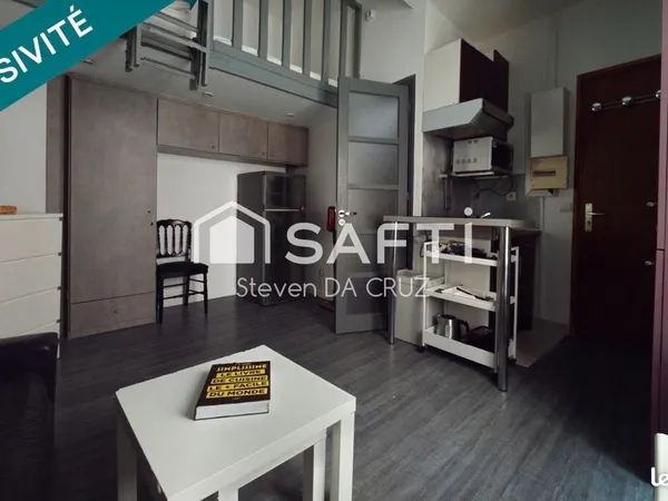 Studio 17 m² avec mezzanine, Paris 17e, M14 et M3