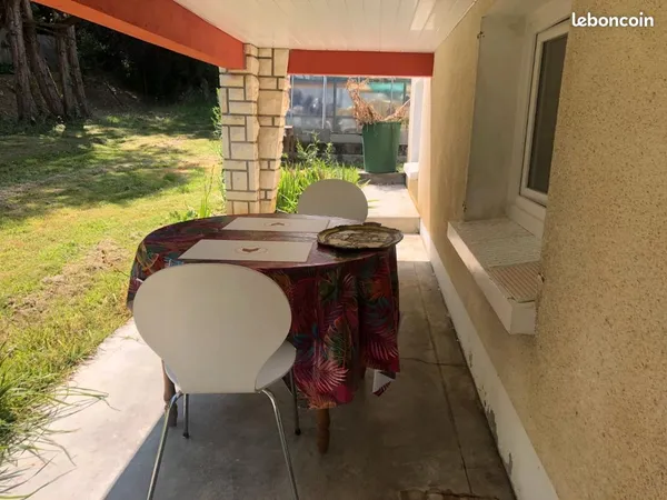 F2 meublé avec jardin