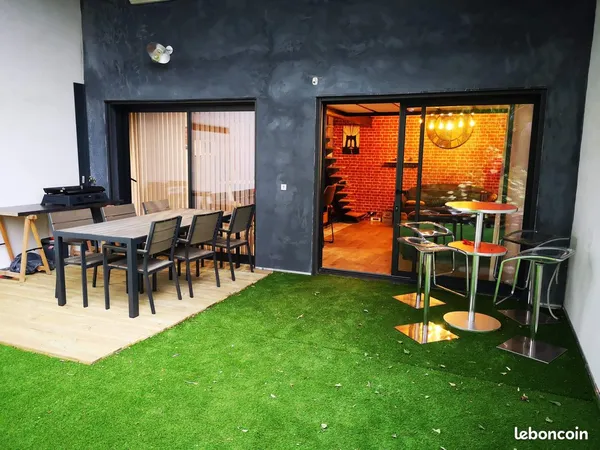 Appartement T2 loft vintage avec terrasse