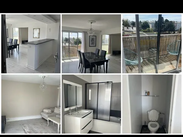 ☀️ Apparemment meublé 92 m2 - 2 chambres + Dressing - Balcon - Saint-Brieuc