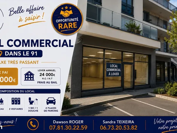 Local commercial 100 m² Sainte-Geneviève-des-Bois