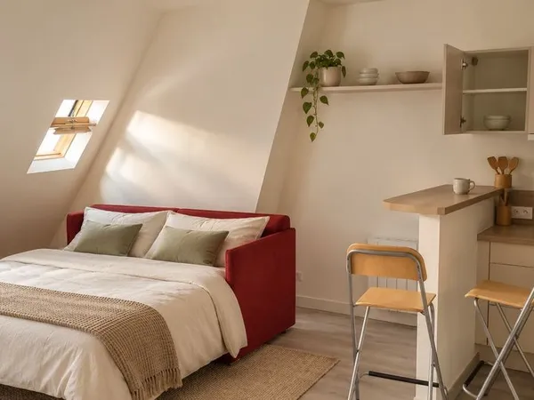 Paris 5e - Grand studio meublé de 28 m² - Vue Panthéon - Ascenseur