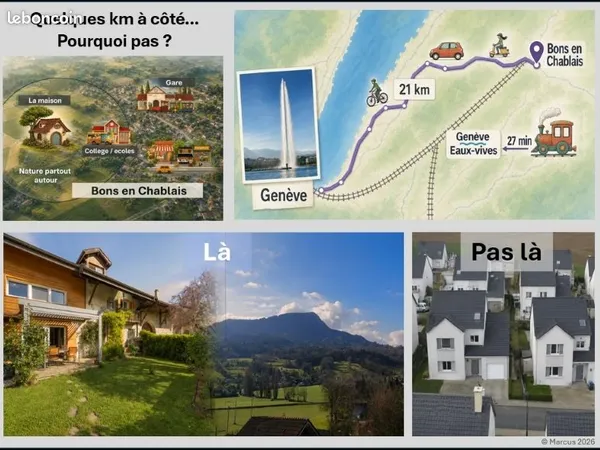 Maison de village 271m2 avec jardin - Bons en Chablais (74)