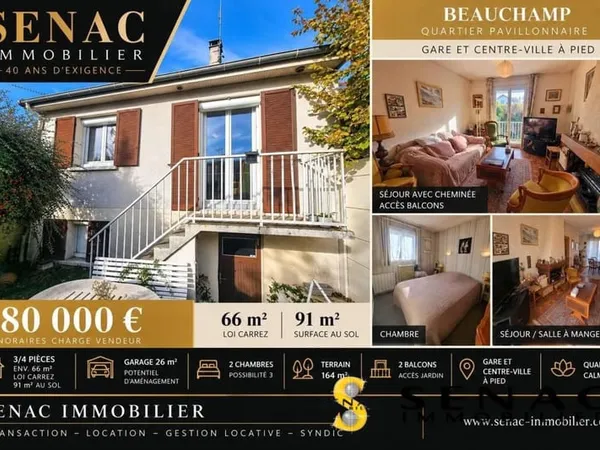 Maison Vente Beauchamp 3p 66m² 280000€