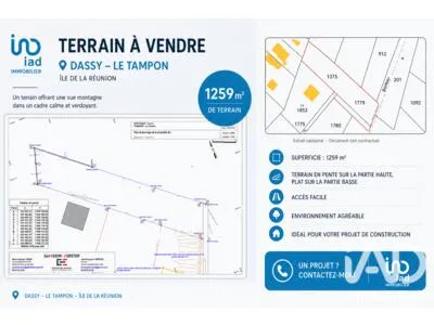 Vente Terrain à bâtir 1 259 m²