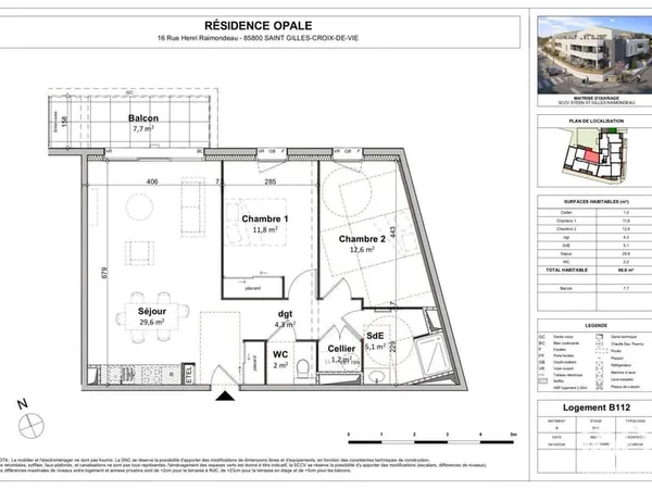 Appartement 3 pièces 67 m²