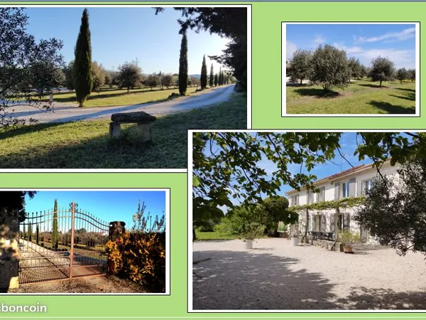Mas en campagne- deux logements- sur parc de 2 hectares