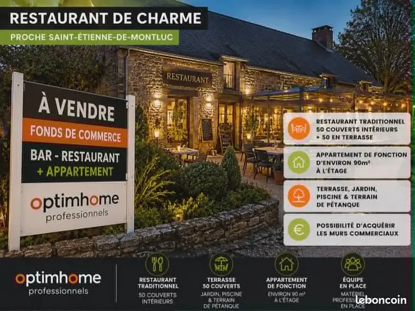Fonds de commerce restaurant 250 m²