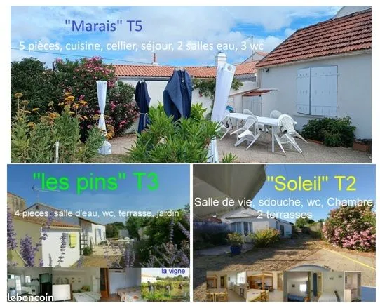 Projet Immobilier en bord de mer ; 3 gîtes meublés à utiliser de suite