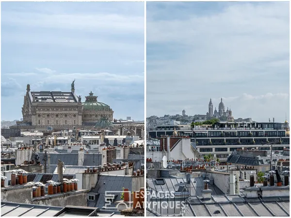 Duplex en dernier étage rénové avec vue à Madeleine
