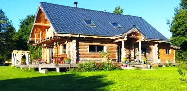 Vends maison en rondins de bois
