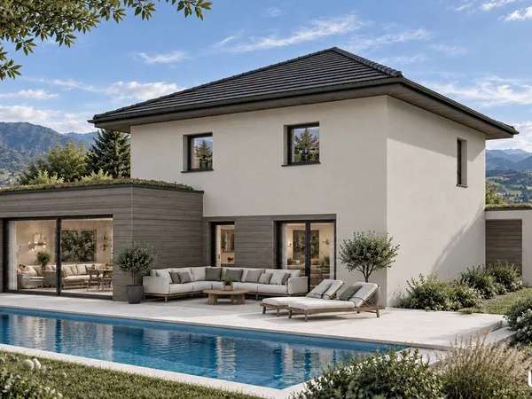 Villa individuelle 4 chambres avec piscine - Genève / Villa-la-Grand