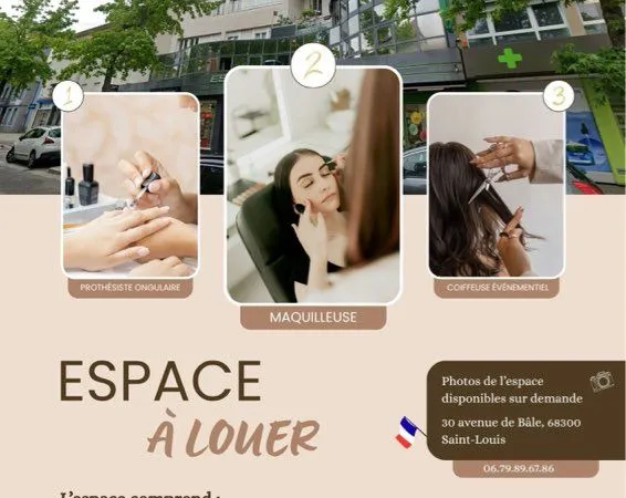 Location espace beauté / frontière suisse