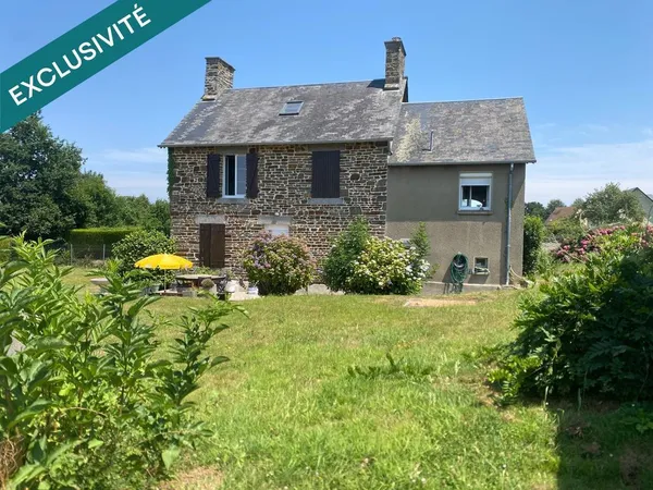 Maison, 100 m², 4chs, terrain 1800 m², La Bazoque