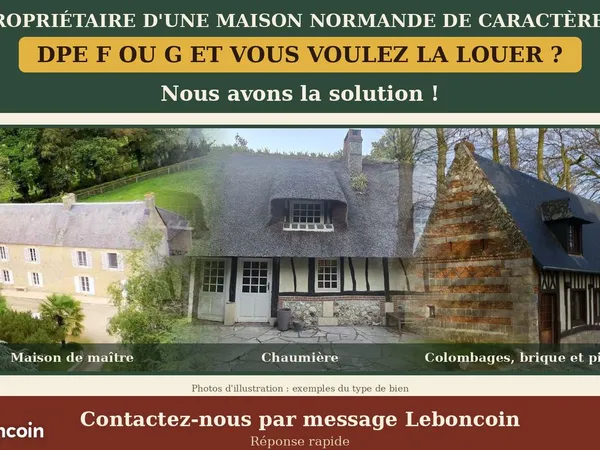 Recharche location maison DPE F OU G