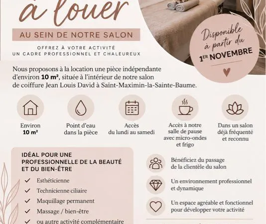 Pièce a louer