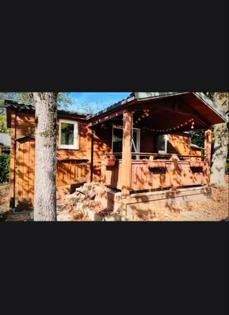 Vente de mobil home type chalet bois