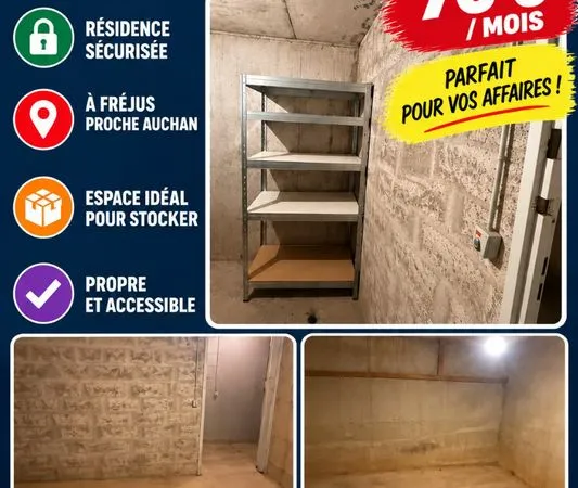 Disponible immédiatement/ Vidauban- Cave 7 M2. Résidence récente avec place de parking privative