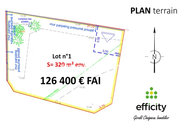 Terrain 320 m²