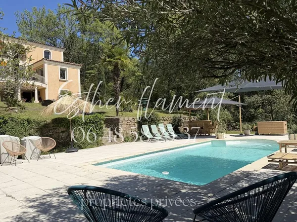 MAISON STYLE RIVIERA 5 CHAMBRES PISCINE FORAGE VUE PANORAMIQUE