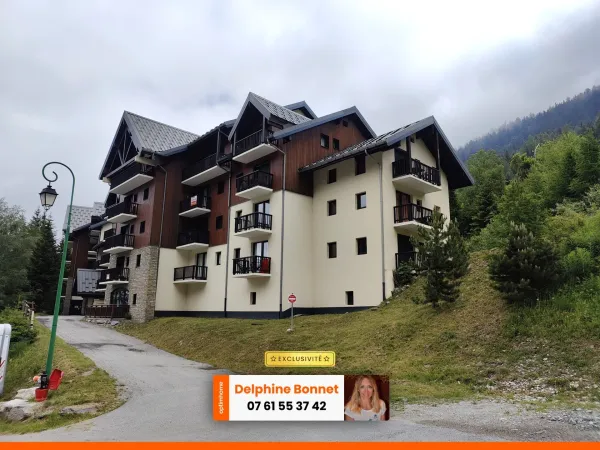 Valfréjus, bel appartement 2P de 29 m2 avec balcon dans une résidence recherchée, skis aux pieds