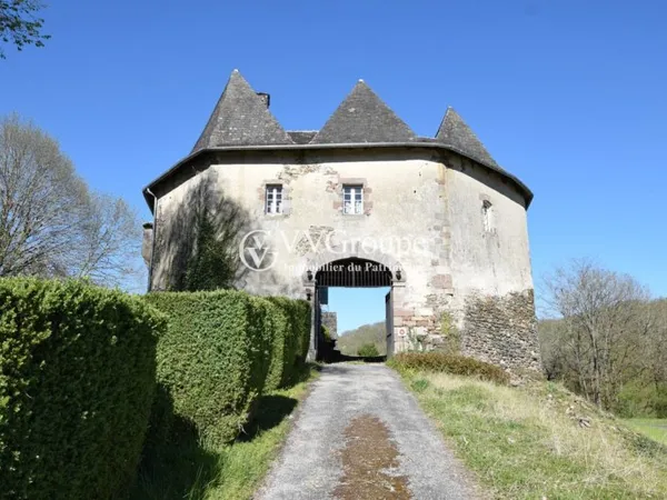 Château médiéval inscrit MH avec tour, donjon sur 7,11 hectares-