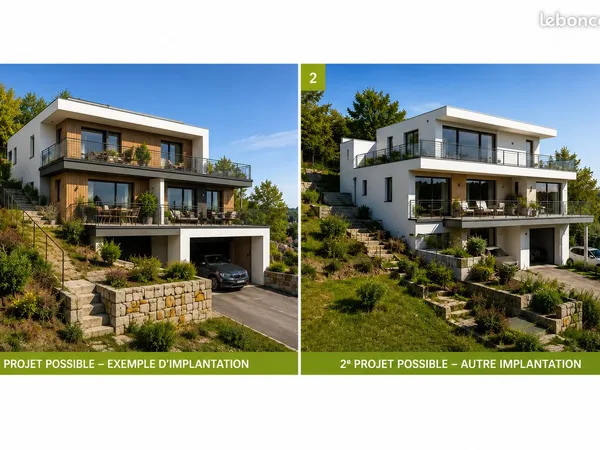 Terrain 802 m² - Vue Dégagée- Projets architecte + étude de sol