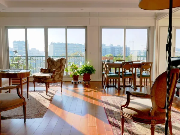Rare appart 2Ch. Paris, Air cond., Terrasse 12m², Vue sur parc - 90m²