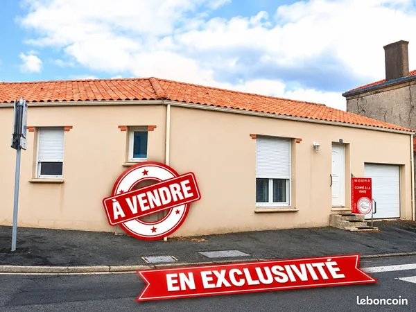 A VENDRE MONTAIGU-VENDÉE - LA GUYONNIÈRE Maison quasi de plain-pied - 2 chambres + bureau - Garage -