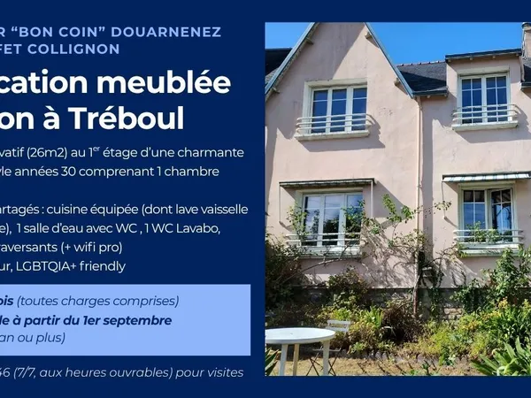 Maison meublée à Douarnenez en colocation