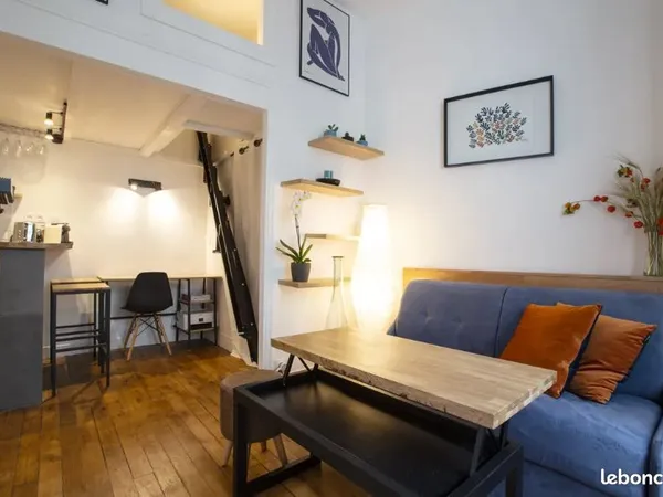 Studio meublé entièrement refait à neuf avec une très bonne optimisation de l'espace de 18m² dans le
