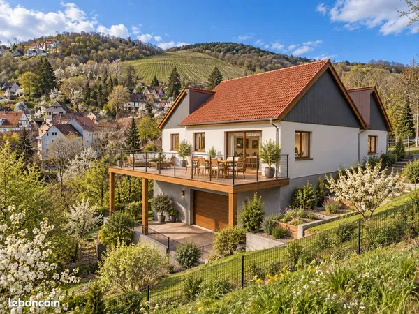 Maison neuve - 13,16 ares - Riviere et Vue dégagée sur les vignes