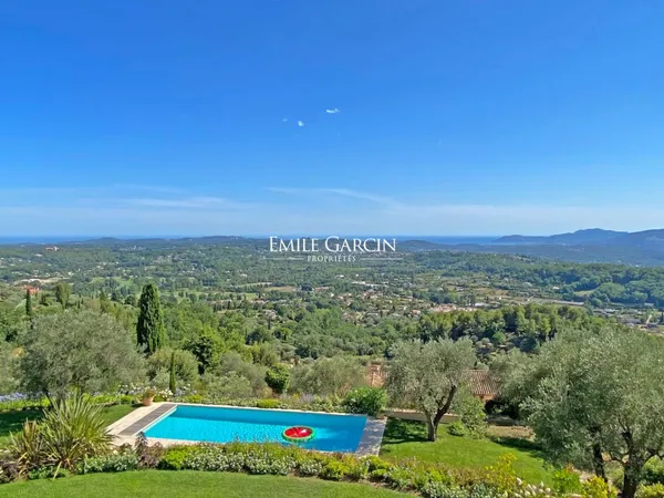 A louer, Cote d'Azur, Chateauneuf de Grasse, vue mer, 6 chambres doubles