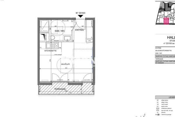 Appartement 1 pièce 29 m²