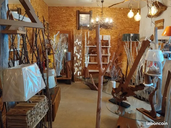 Vente stock objets de décoration en bois naturel