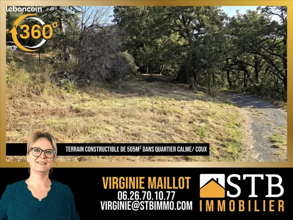 Terrain 505 m² Coux