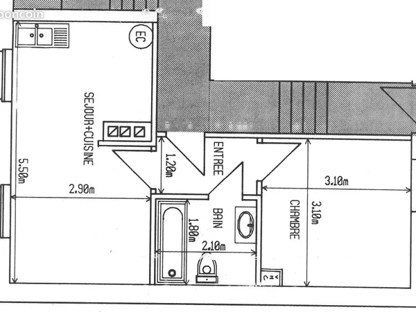 Part loue Strabourg F2 proche Tram Landsberg
