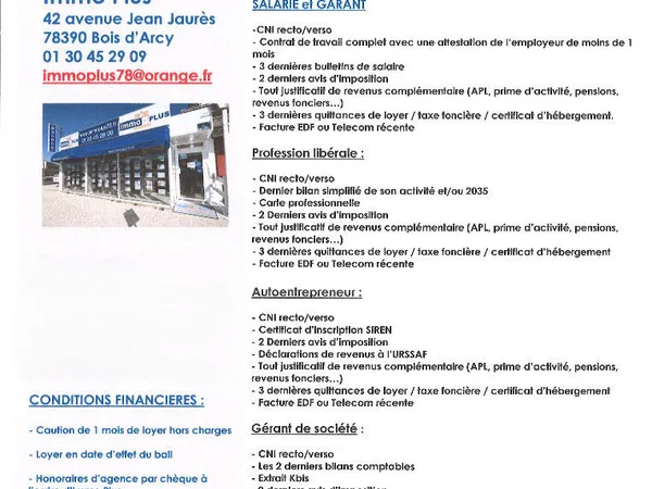 Appartement Fontenay Le Fleury 2 pièces 42.85 m2