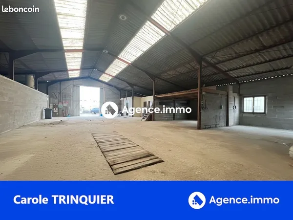 Local professionnel 400 m² + maison habitation 3 pièces sur parcelle de 2082 m²