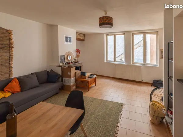 F3 82 m² de caractère — Pierres et poutres apparentes — Lyon 1eʳ Pentes