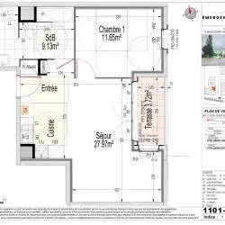 Appartement 2 pièces 45 m²