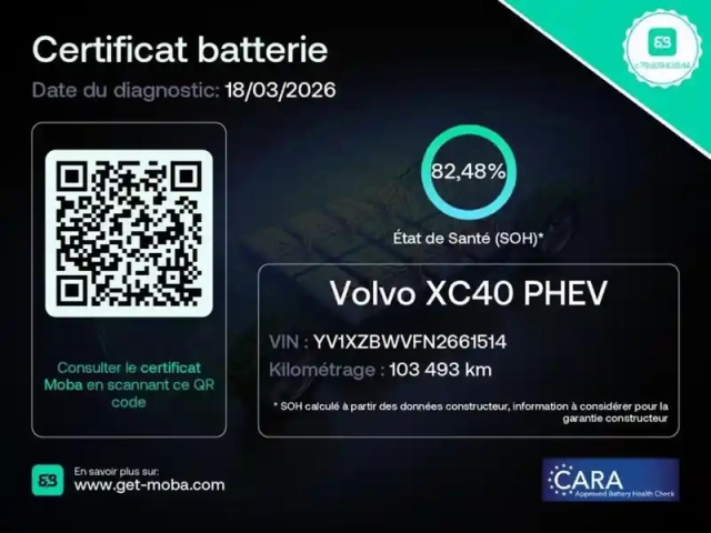 Volvo Xc40 t4 recharge 129 + 82ch inscription business dct 7 — photo 9